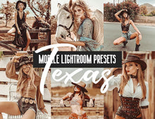 Load image into Gallery viewer, 12 MOBILE LIGHTROOM PRESETS TEXAS