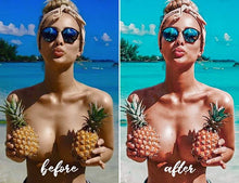 Load image into Gallery viewer, 12 MOBILE LIGHTROOM PRESETS AQUA