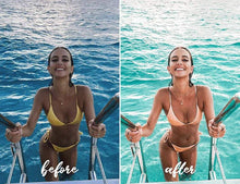 Load image into Gallery viewer, 12 MOBILE LIGHTROOM PRESETS AQUA